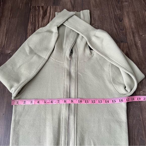 Magaschoni Sage NEW  Green Full Zip Knit Viscose Blend Cardigan Sweater - Picture 15 of 16
